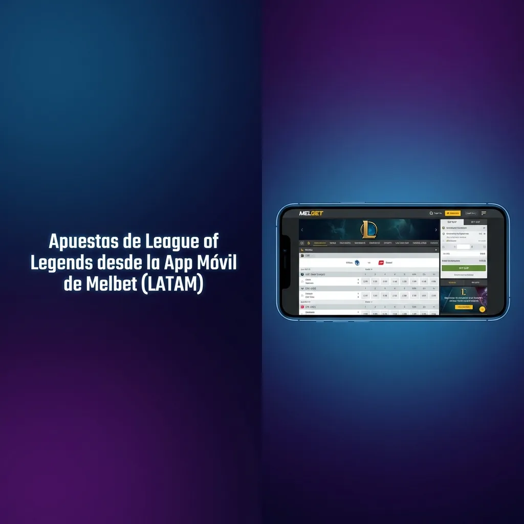 Melbet mobile app interface showing League of Legends betting options and live match statistics for LATAM users