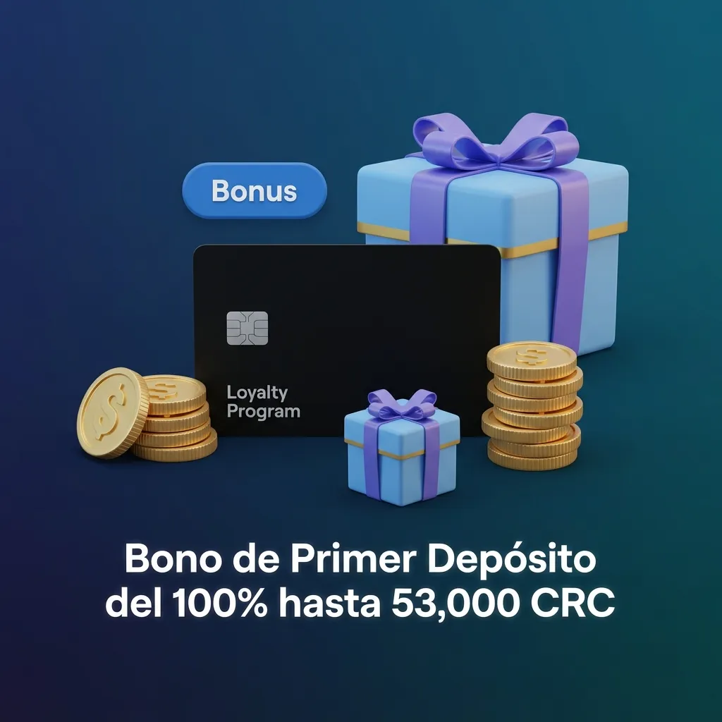 100% first deposit bonus up to 53,000 CRC for sports betting and casino games with rollover requirements
