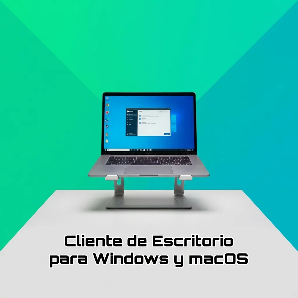 Cliente de escritorio disponible para Windows y macOS con instalación simple y acceso rápido a juegos
