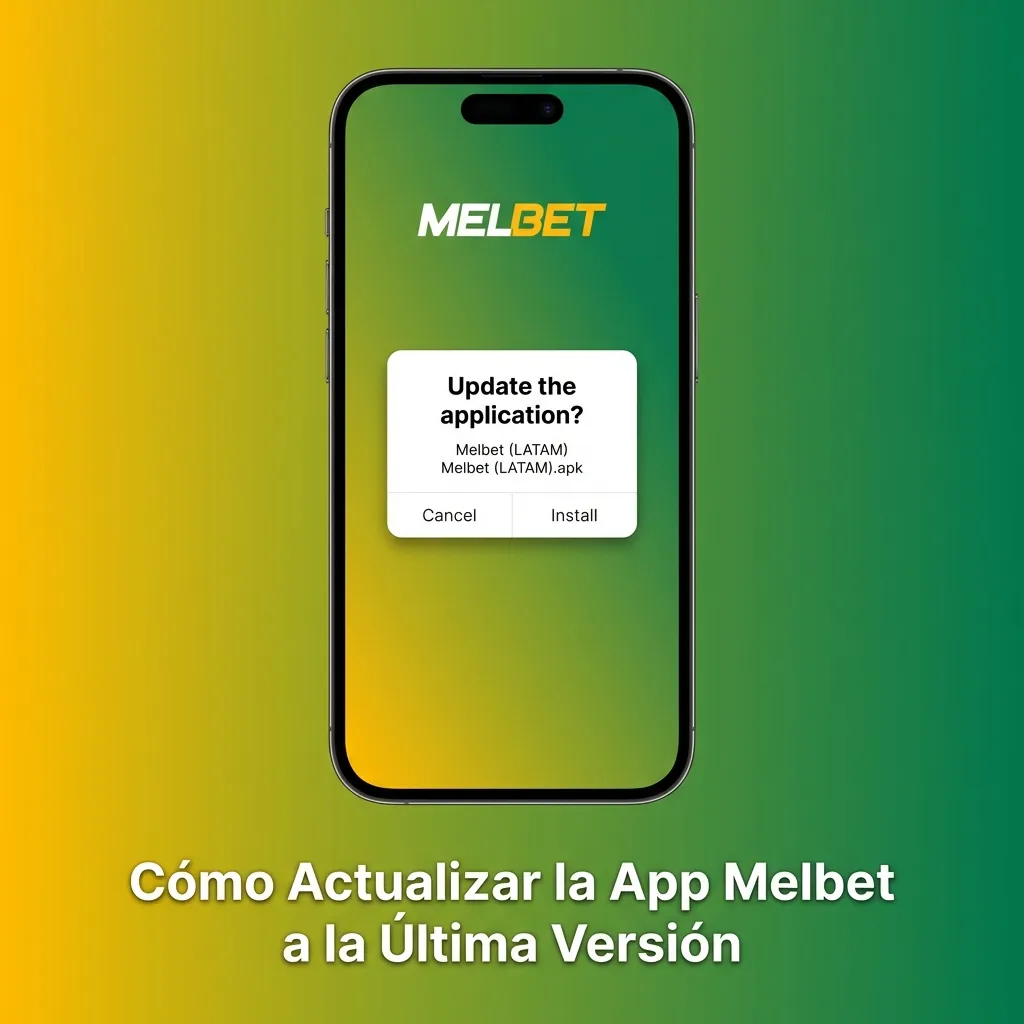 Smartphone displaying Melbet mobile web interface with automatic update feature and security improvements