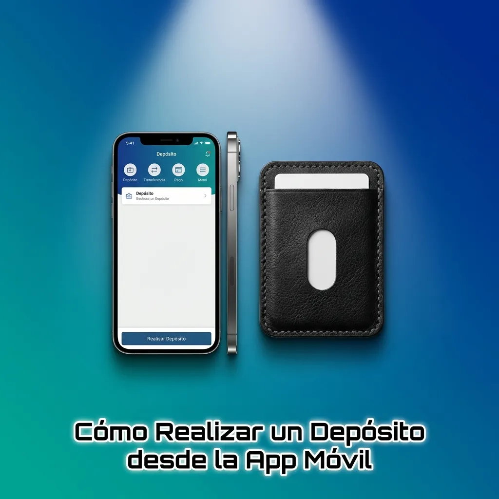 Step-by-step guide showing how to make a deposit using the mobile app with payment method selection and confirmation.