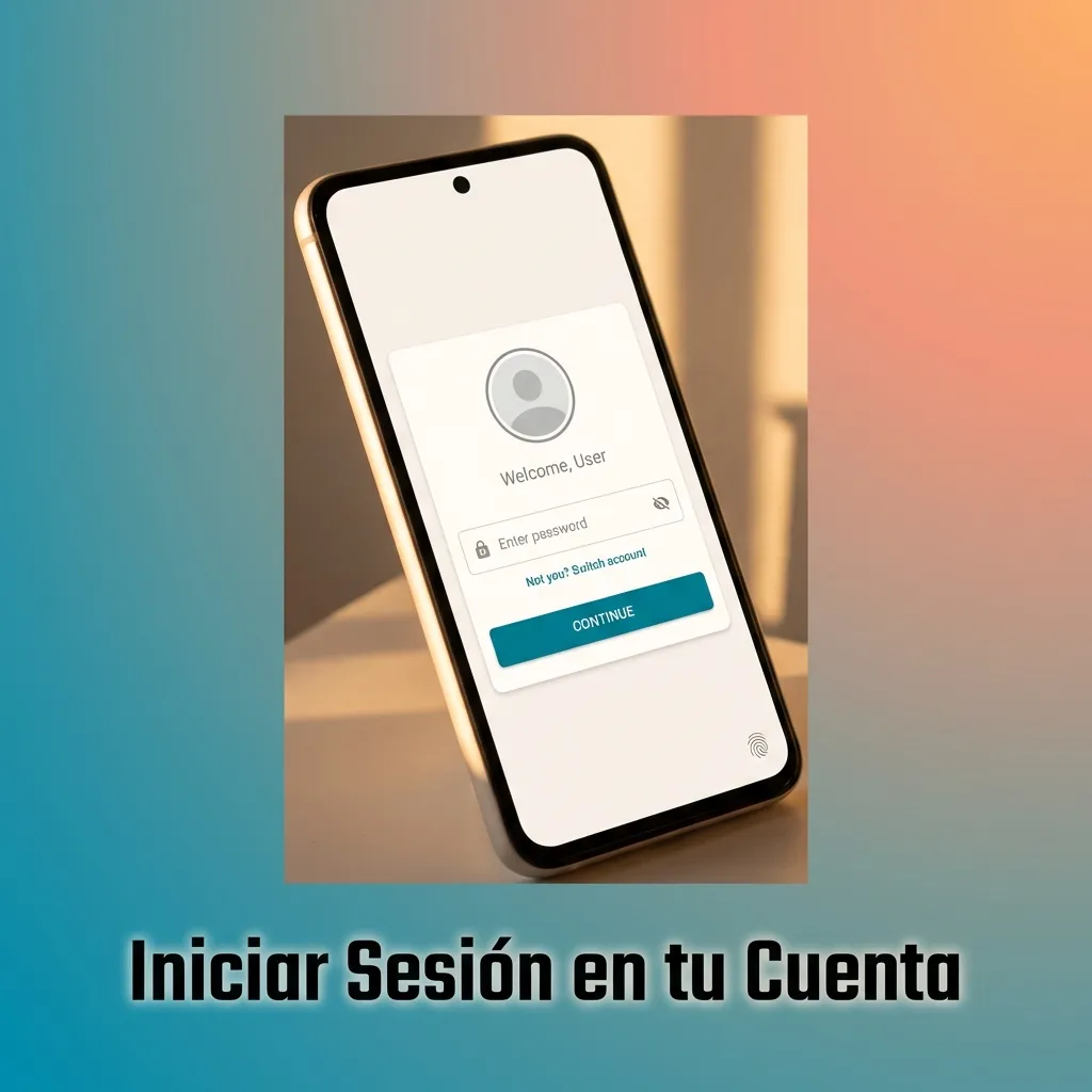 Pantalla de inicio de sesión con formulario para ingresar credenciales y acceder a cuenta de juegos y apuestas