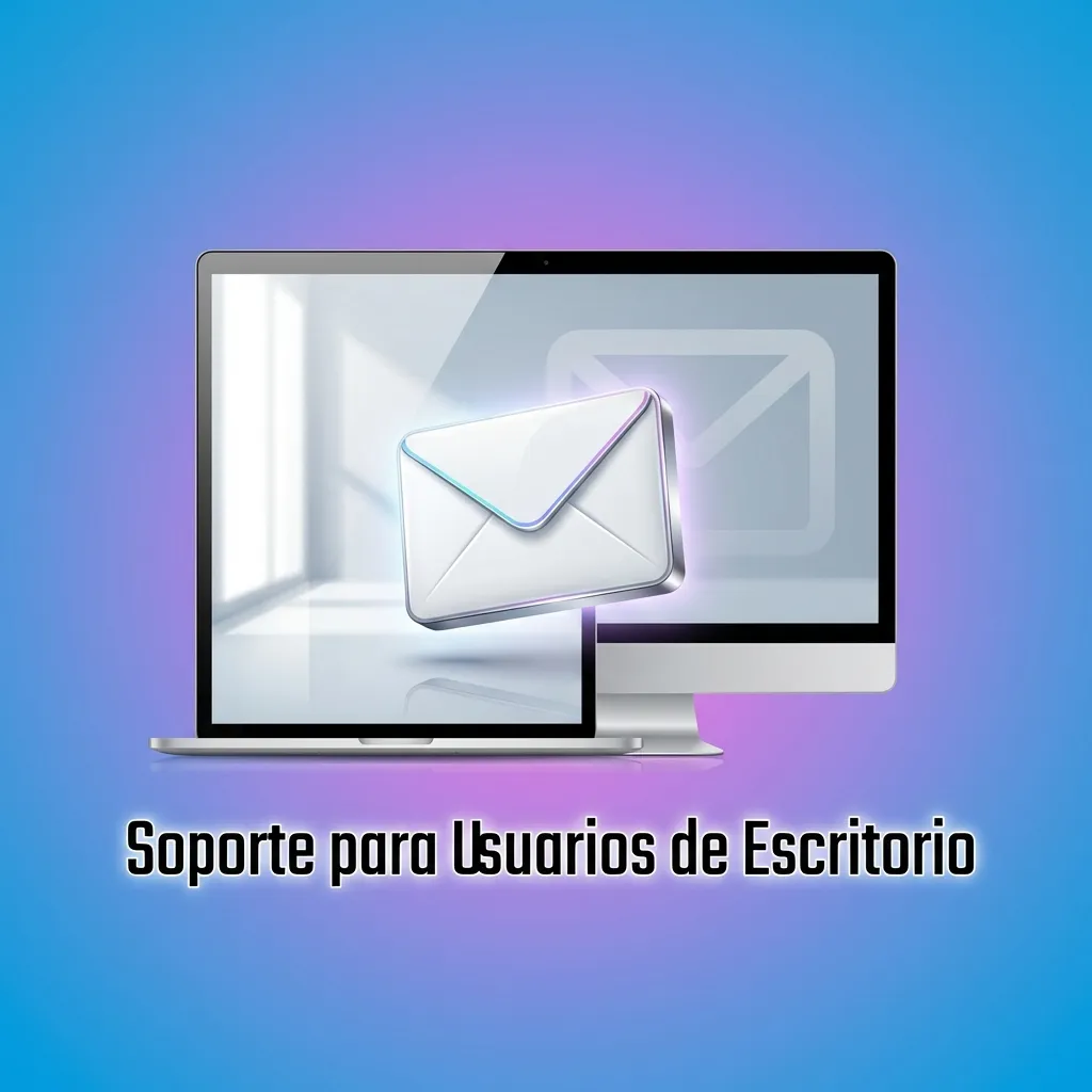 Soporte 24/7 para usuarios de escritorio con chat en vivo, correo, teléfono y redes sociales disponibles